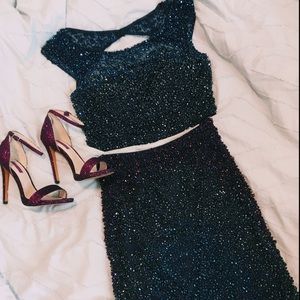 Sherri Hill two piece beaded cocktail dress